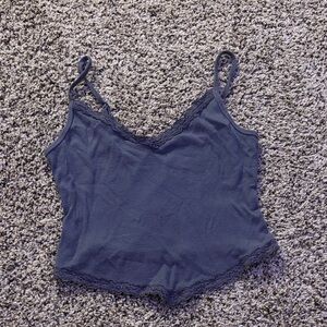 Hollister Charcoal Lace Camisole